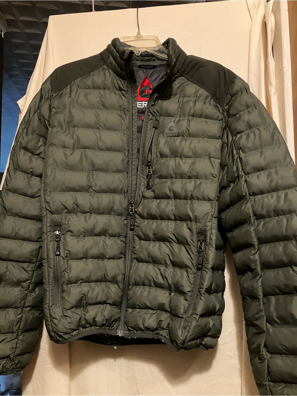 Gerry Weber Men's Dark Olive Packable Puffer Jacket